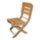Chaise rustique pour enfant pliante en bois