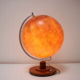 Mid-Century Light Glass Globe With Wooden Base by Paul Rath, 1950s