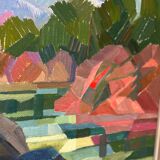 Swedish Oil on Canvas – “Autumn Landscape” by Ulf Tedenstig (1937–1999