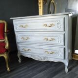 Patinated chest of drawers Louis XV style