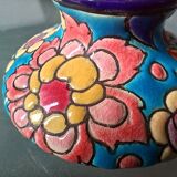 Small Longwy enamel vase