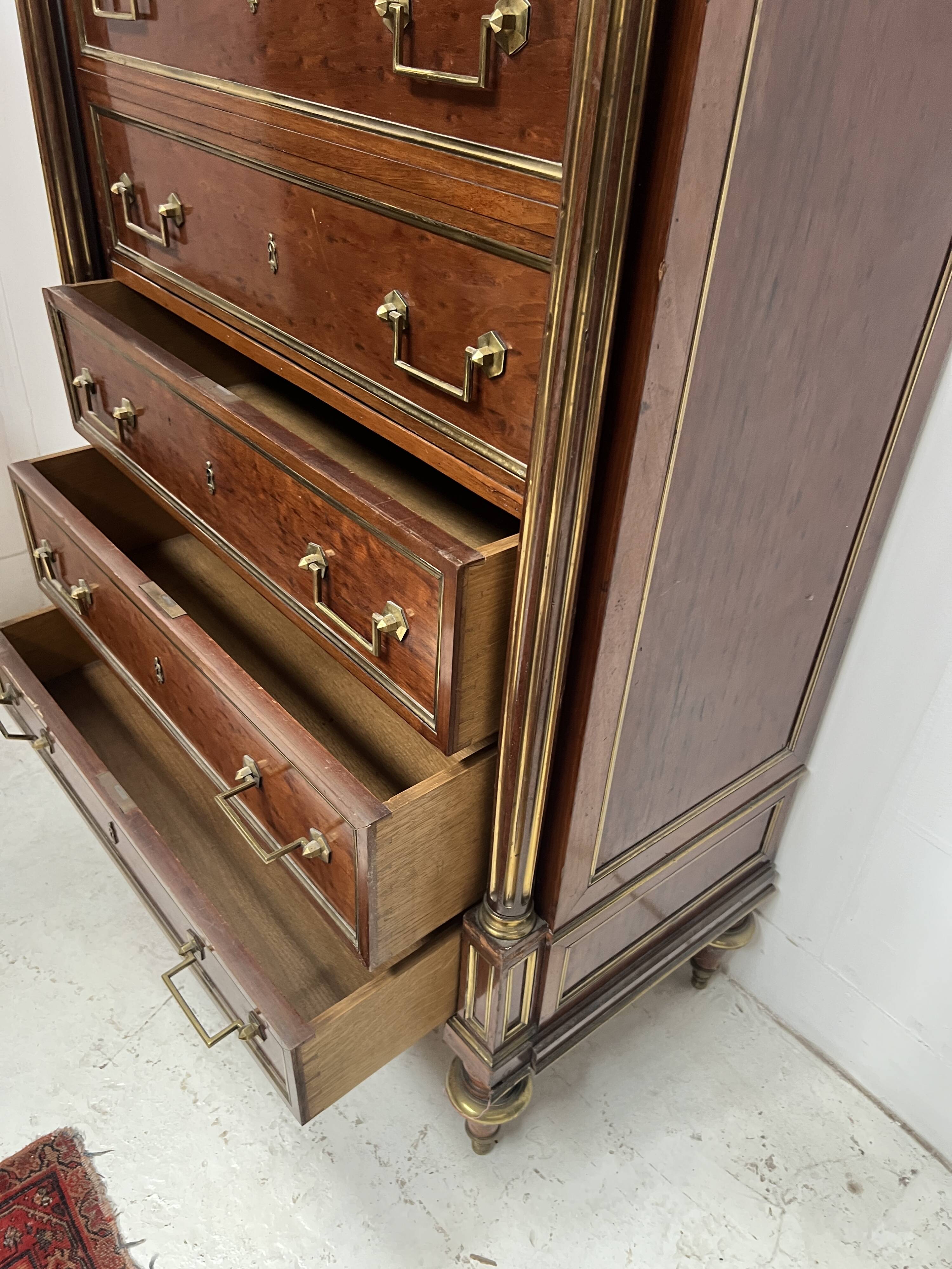 Napoleon III secretary in Louis XVI style made of mahogany, 19th century.