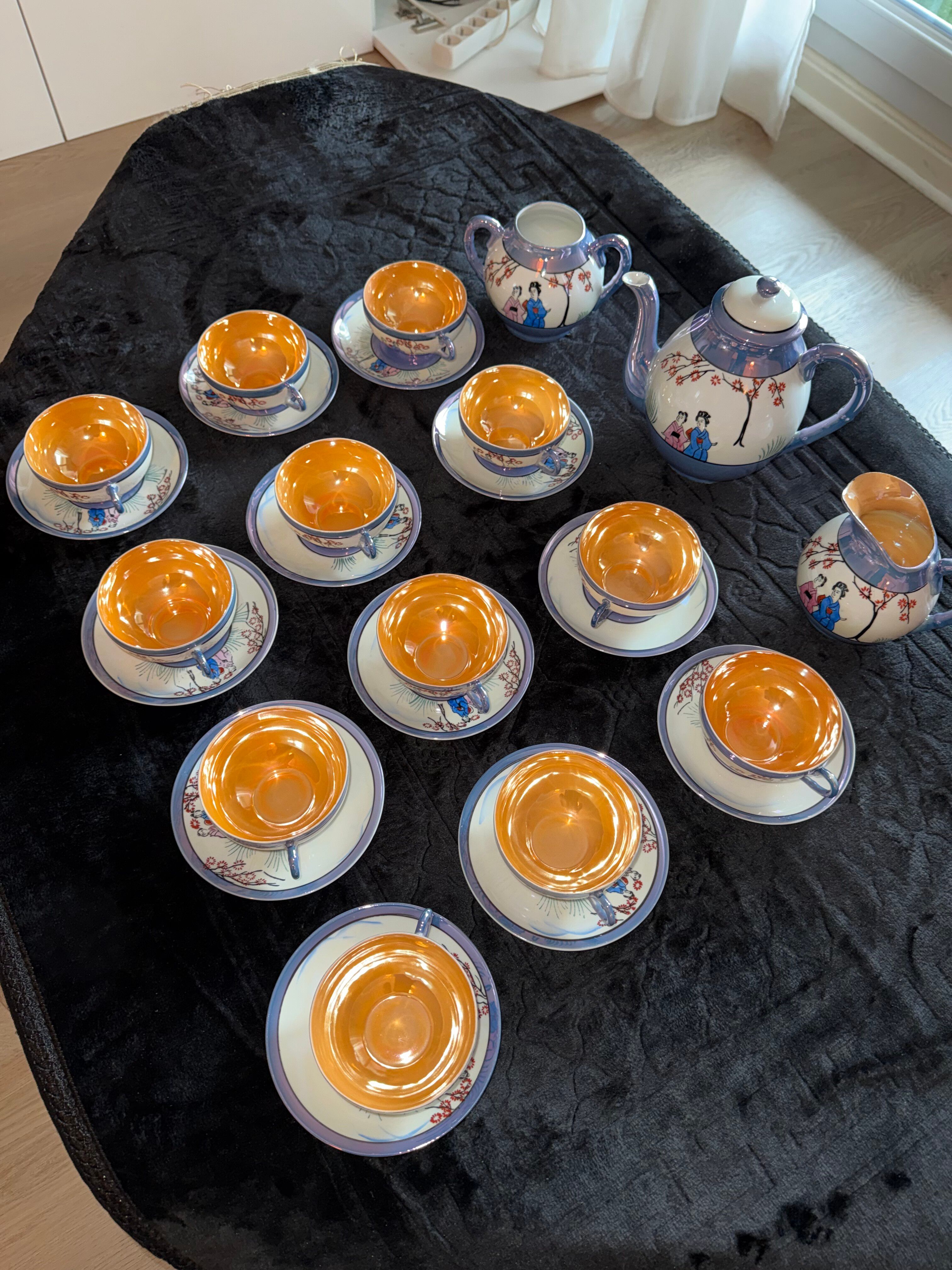 Service à café en porcelaine japonaise