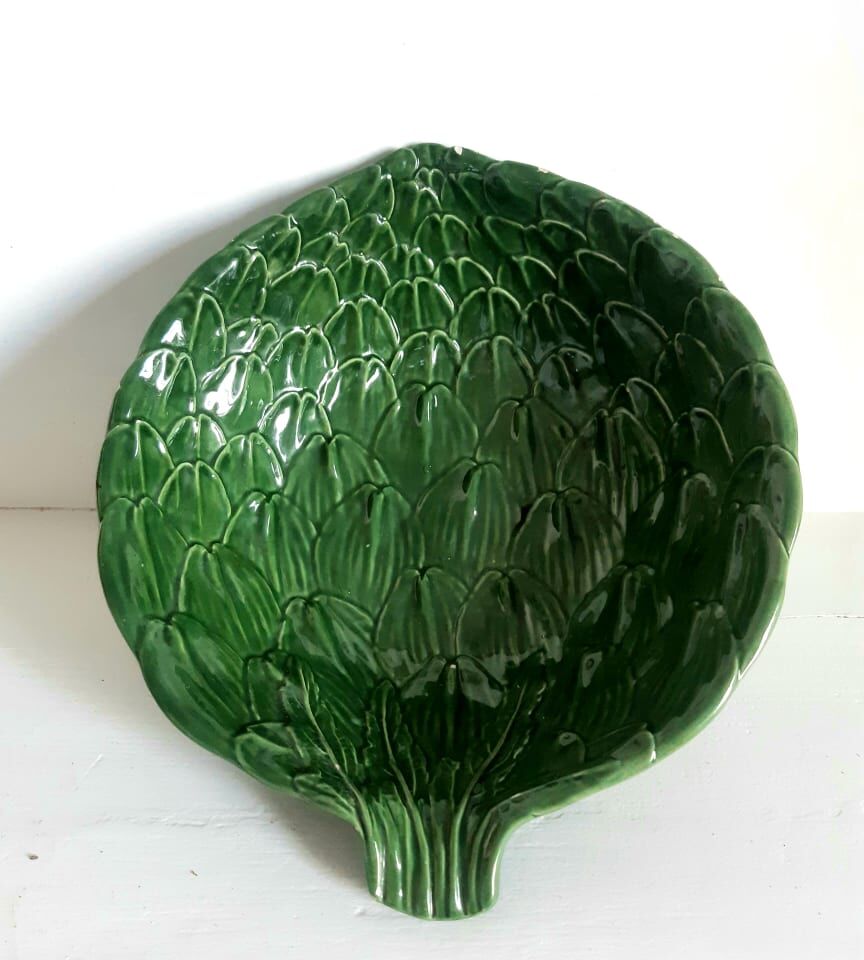 Coupe artichaut en barbotine vintage
