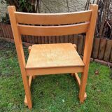 Chaise enfant en bois, IKEA années 70