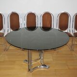 Dining room table and 6 chairs by Alessandro Alpizzi, 1970s, Set of 7
