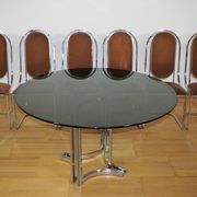 Dining room table and 6 chairs by Alessandro Alpizzi, 1970s, Set of 7