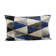 Geometric ikat velvet lumbar pillow