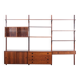Scandinavian wall system in rosewood by Hansen & Guldborg
