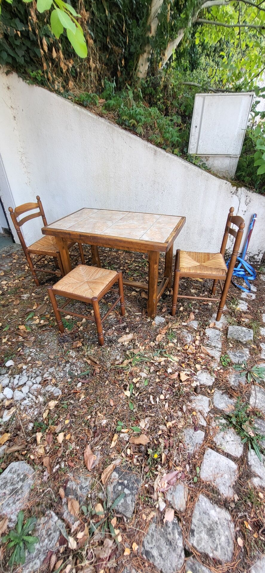 Farm table + chairs