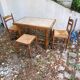 Farm table + chairs