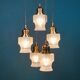 Mid-century glass cascade chandelier, Italy, 1970s.
