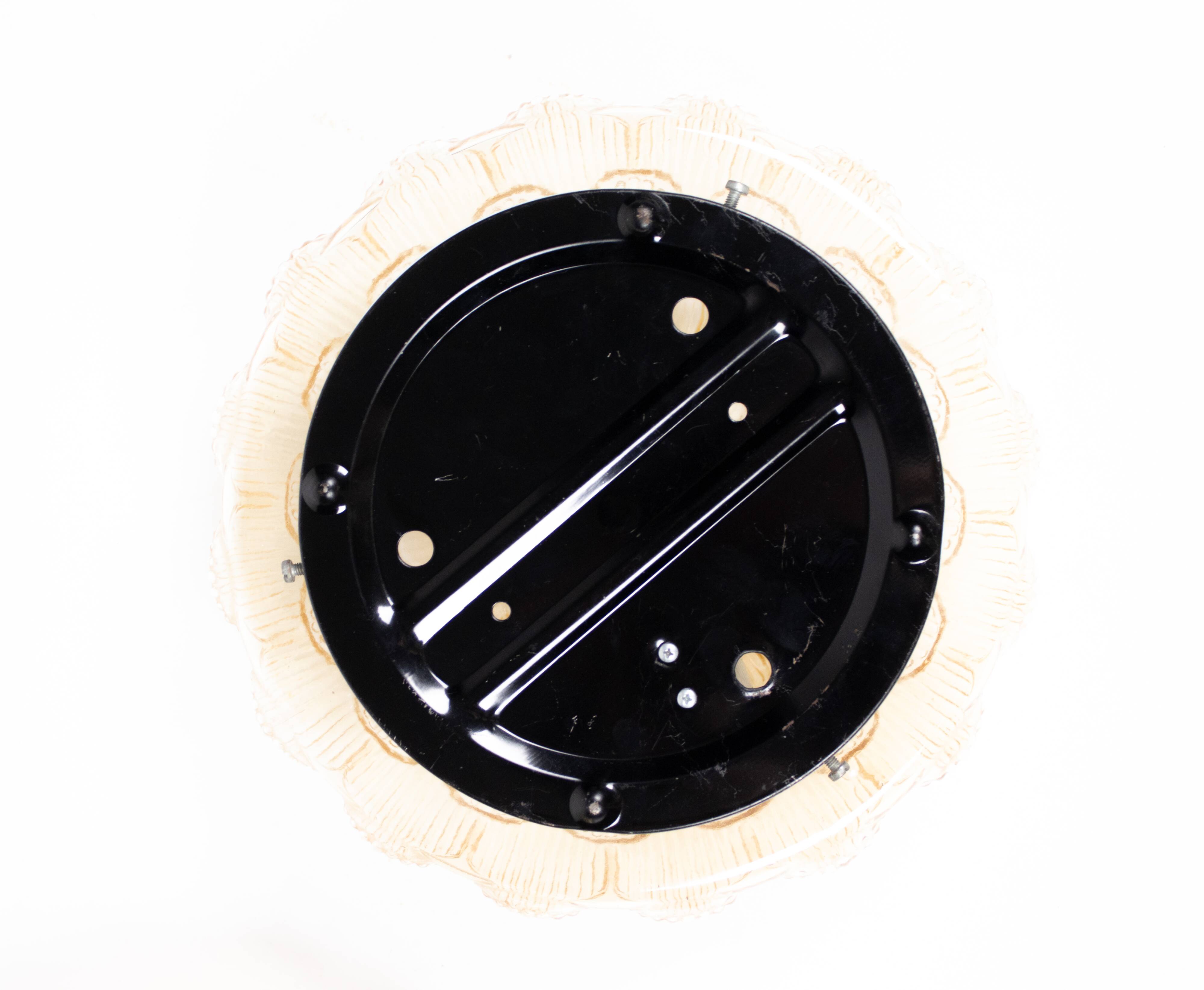 Pair of smoked glass ceiling lights