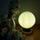 Vintage mint green opaline globe table lamp