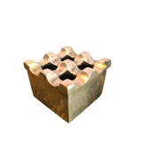 Ultima ashtray in gold-plated brass designed by Holger Bäckström & Bo Ljungberg.