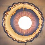 Old vintage Louis Sognot rattan lamp from the 50s and 60s