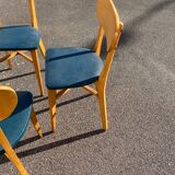 Set of 4 green bistro chairs