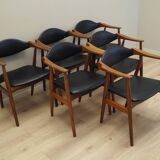Set of six teak chairs, Danish design, 1970s, manufacture: Farstrup Møbler