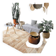 Tapis style berbère en jute naturel 120 x 170 cm