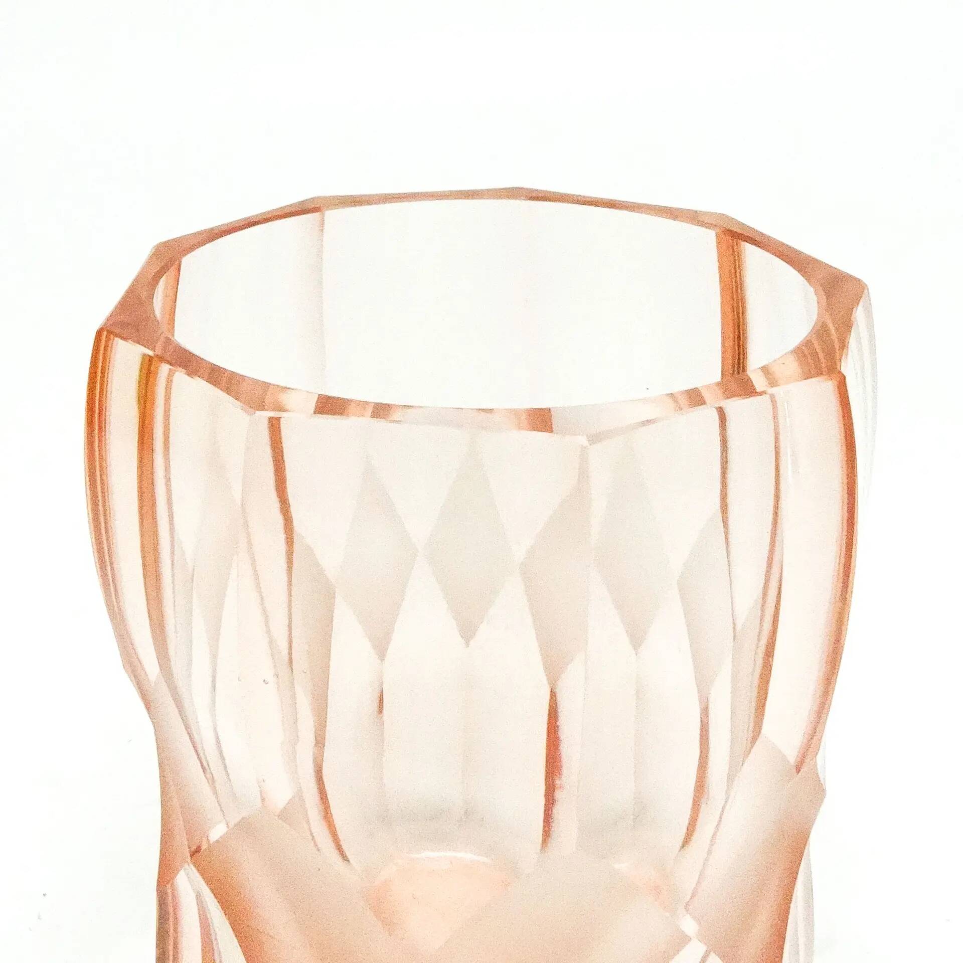 Art Deco vase, crystal, Moser, Czechoslovakia, 1930s