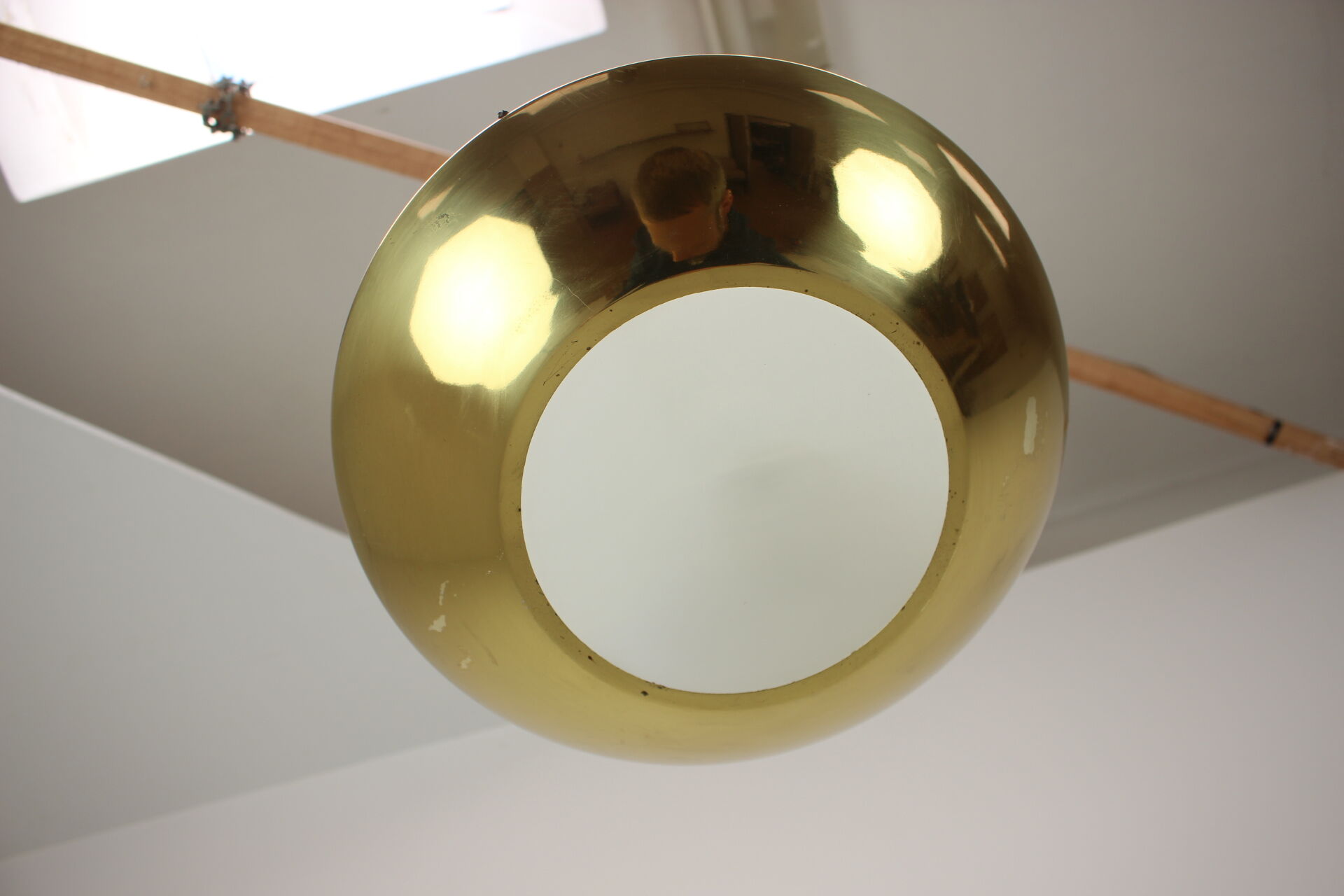 Mid-Century brass pendant/ Zukov, 1950's.