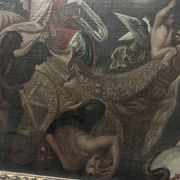 Huile sur toile, encadrement en bois doré, XVIII siècle