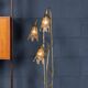 Lampadaire en laiton et verre italien vintage des années 20, murano c.1980