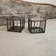 Two rattan and smoked glass tables, 1970