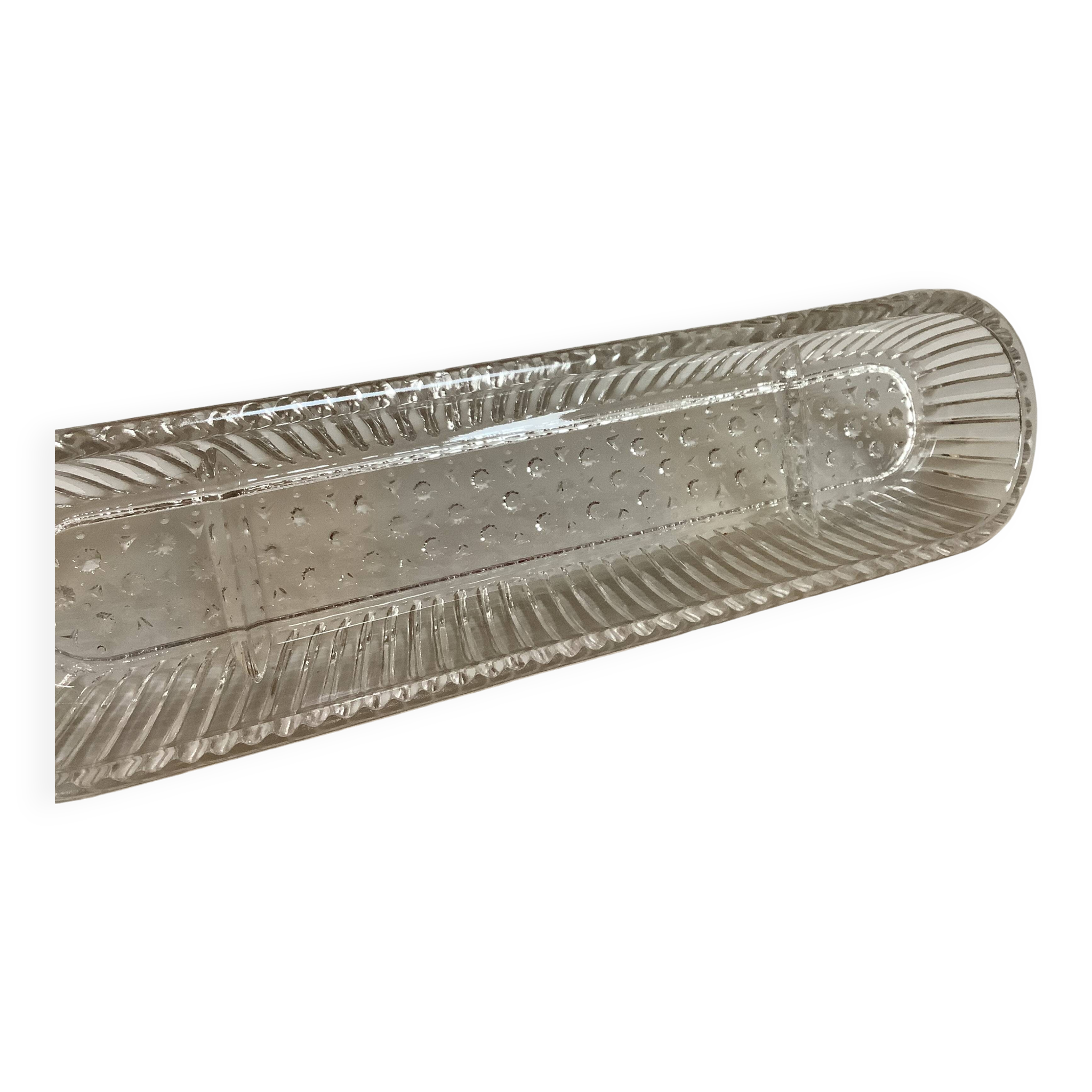 Vide poche, baguier verre moulé géométrique
