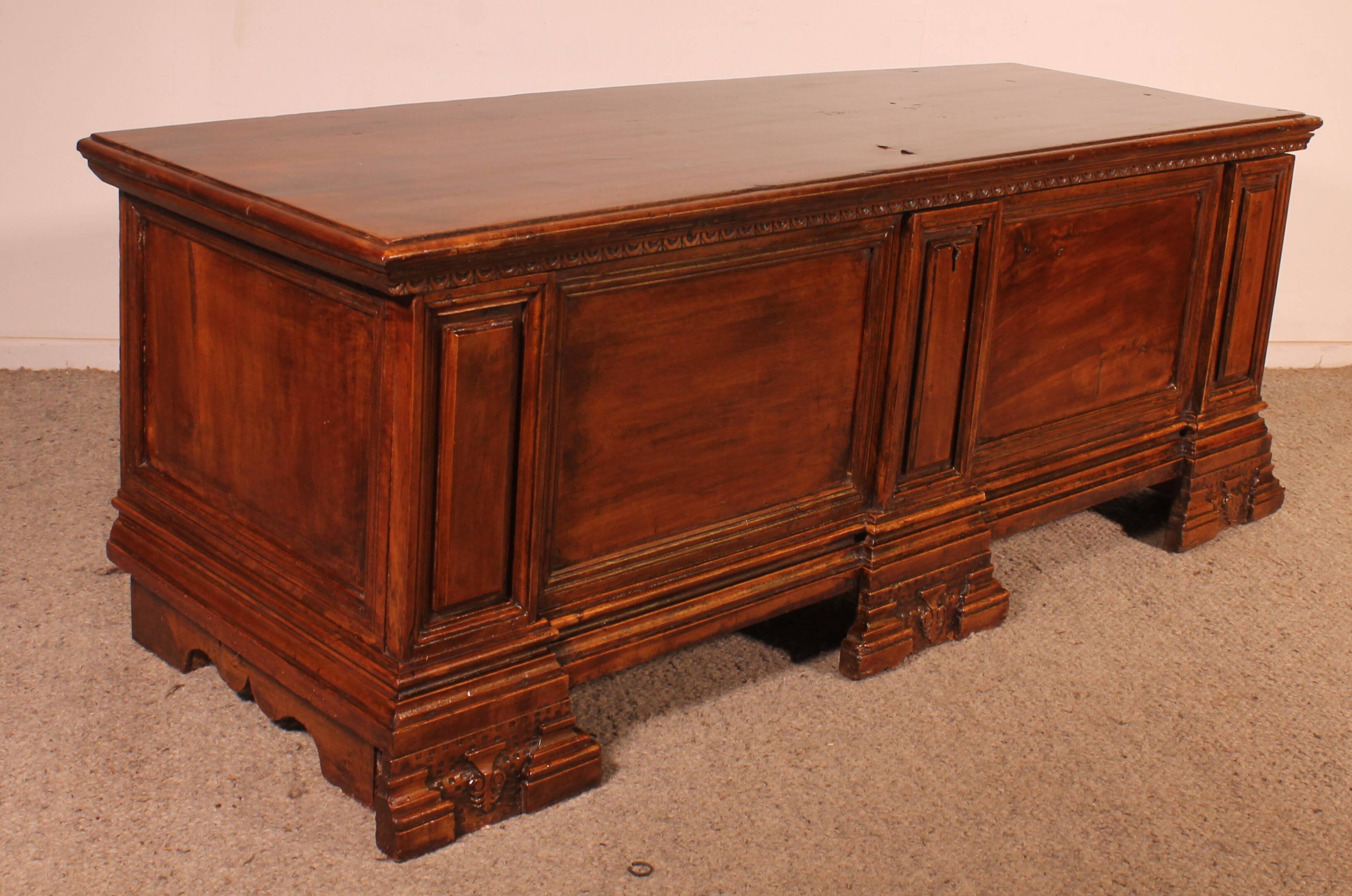 Italian Renaissance Walnut Chest - 16th Century