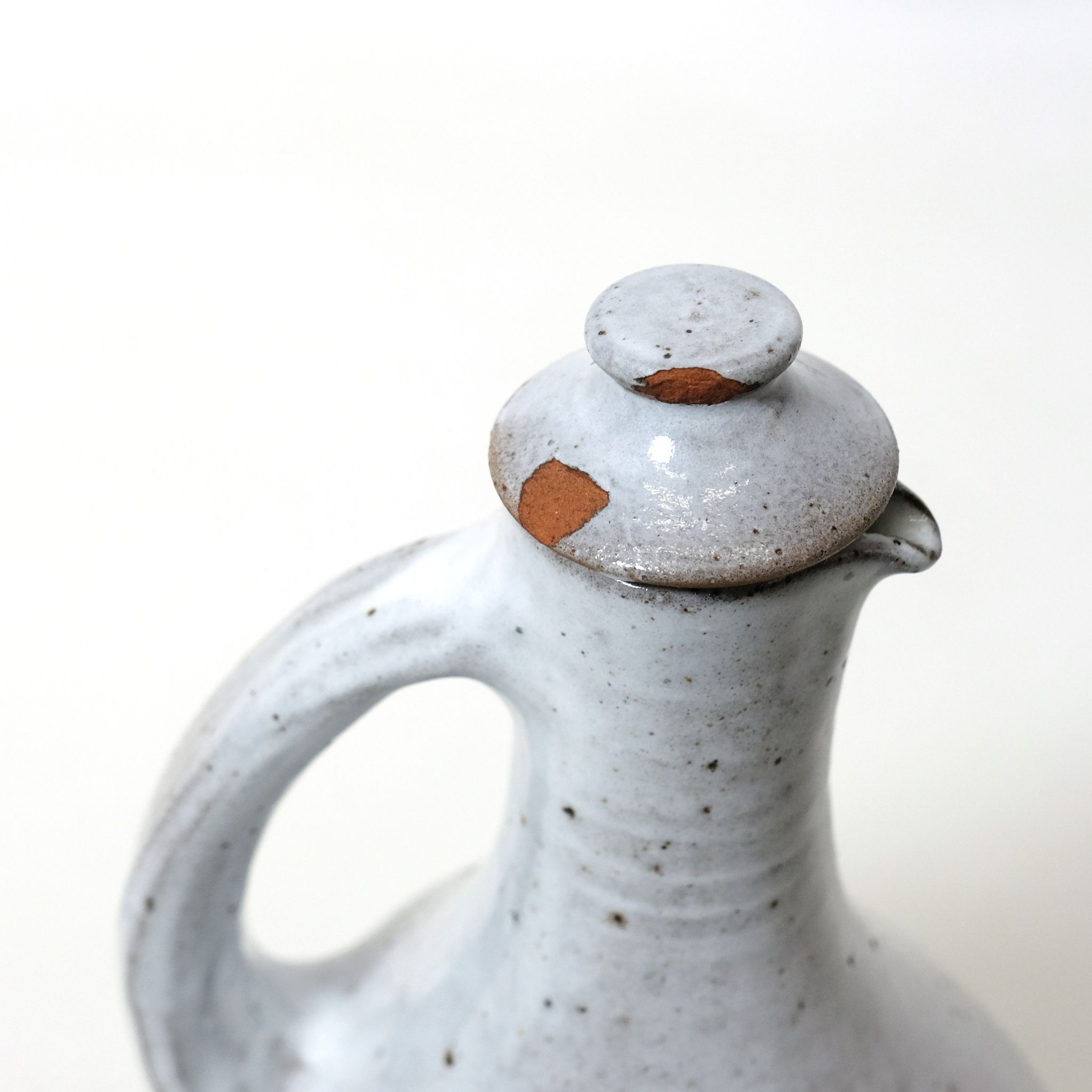 Pichet et bouchon en grès émaillé, 26cm