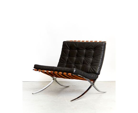 Ludwig Mies van der Rohe MR90 "Barcelona Chair&Ottoman" Knoll International  | Selency