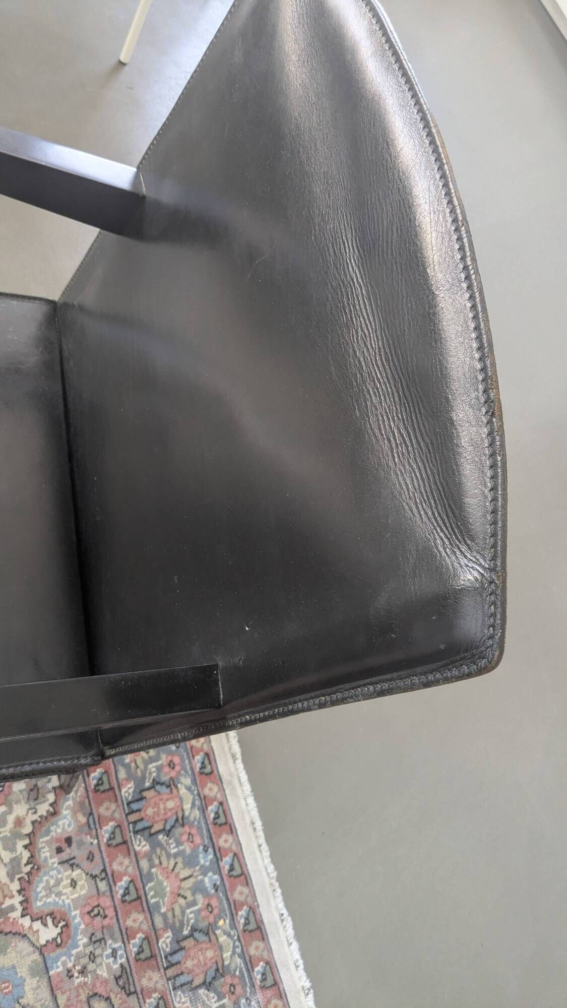 Armida armchair / chair by Zanotta, Andrea Branzi, black leather