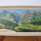Painting oil on canvas mountain landscape