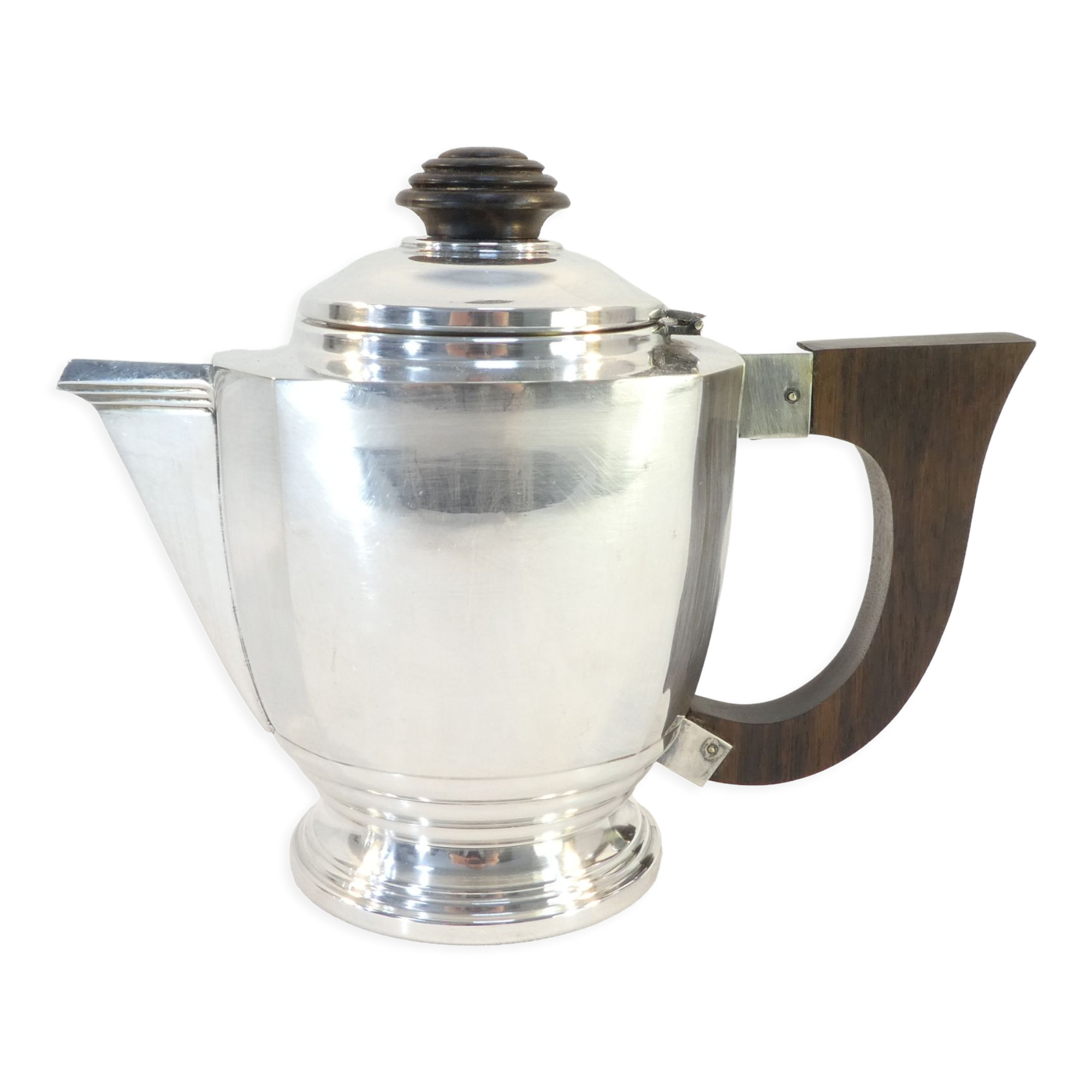 Silver metal coffee / tea service art deco 3 pieces