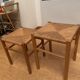 Tabourets bois et osier