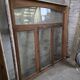 Old solid oak window from the early 20th century.