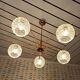 Vintage chandelier 5 burners large diameter