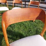 Set of 4 Baumann sled chairs with restored seats
