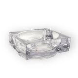 Monumental molded crystal ashtray, Sevres France 1970s