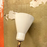 Wall lamp in brass and with three lights.  Italy 50s