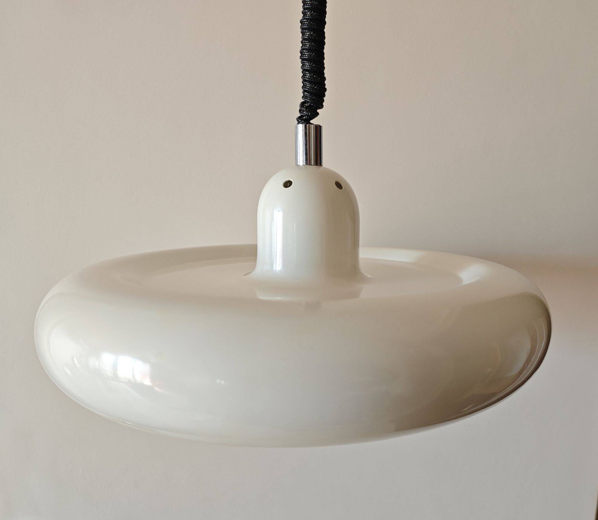 Space Age pendant lamp, Italian design - Enrico Furio Dominici - 1950s/1960s