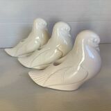 Seven dove bird candle holders