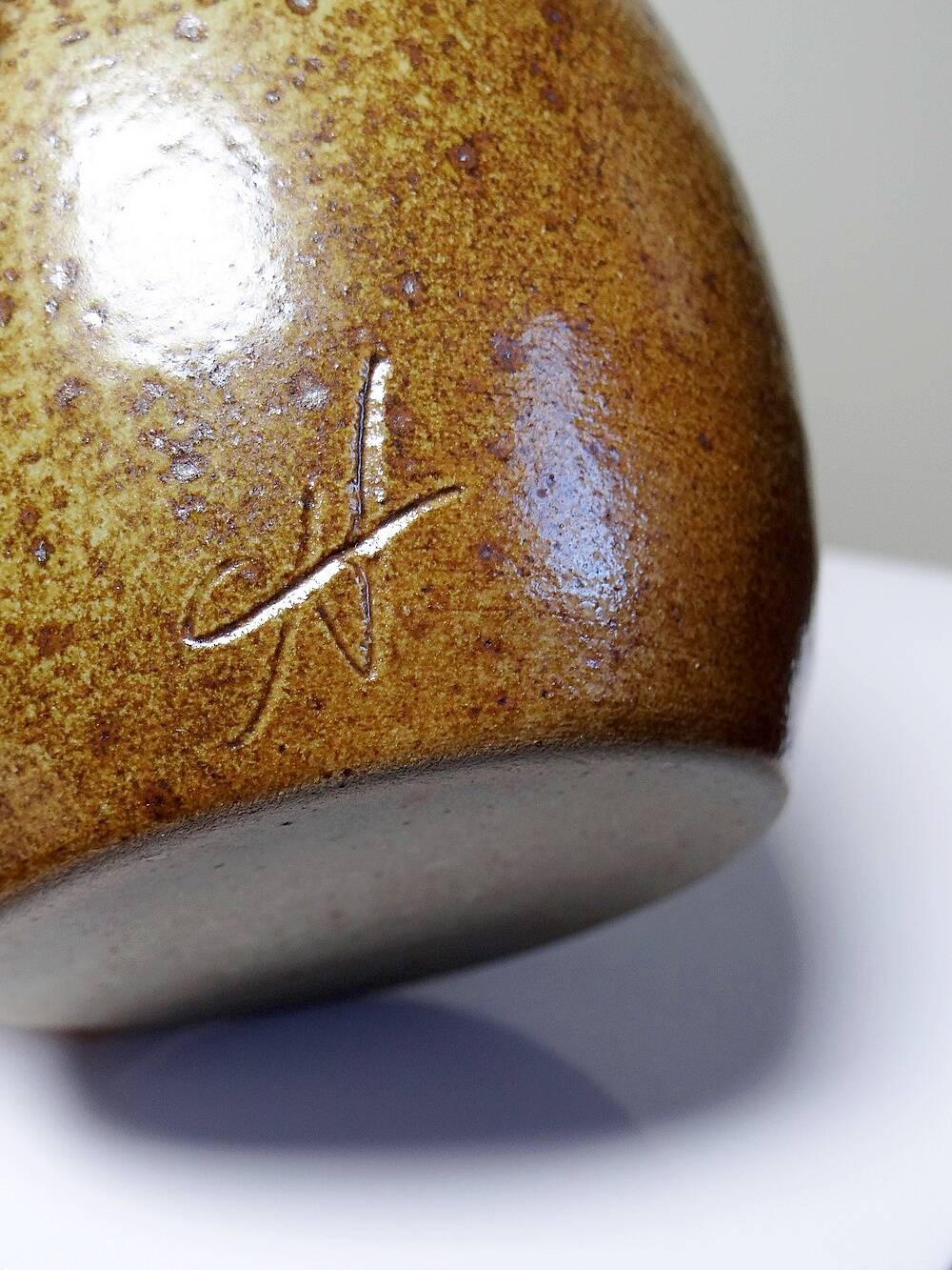 High soliflore turned stoneware vintage 90-2000 Christophe and Natalie Hurtault