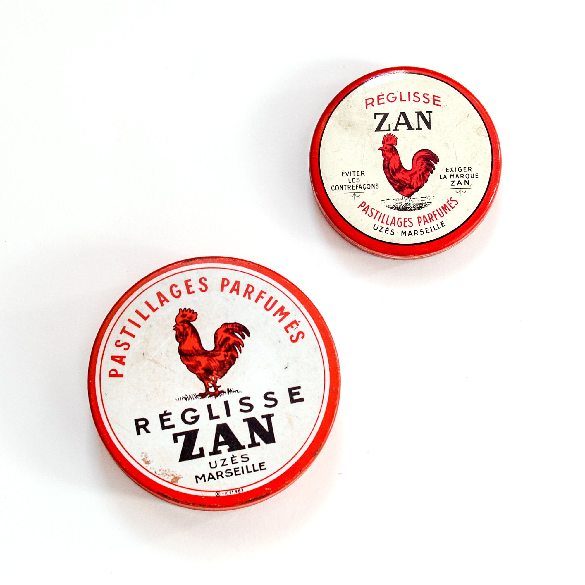 Set of old boxes in painted tole