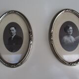 Pair of old oval art deco frames