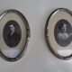 Pair of old oval art deco frames