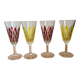 Ensemble de 4 flutes verres à vin anciens