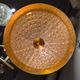 Carl Fagerlund, modern Swedish pendant in brass and beautiful Orrefors glass.