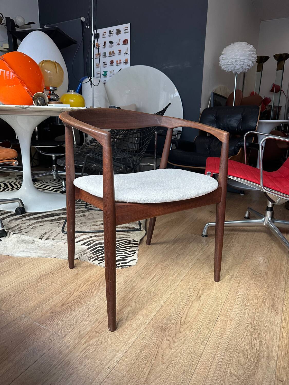 Kai Kristiansen Troja armchair in teak circa 1960.